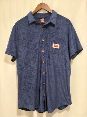 Fifty7 Jacks Surfboards Terry Cloth Button Up Medium